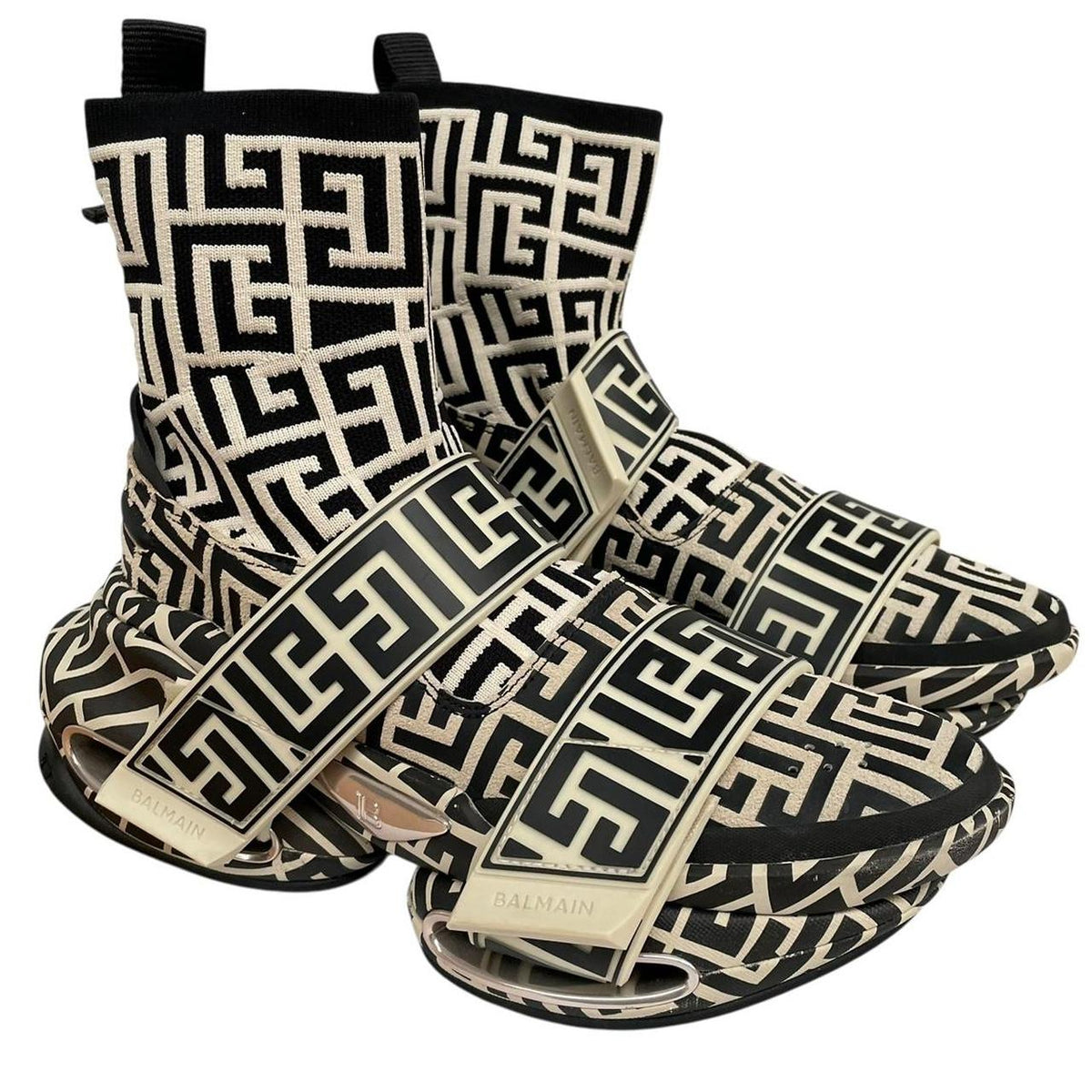 Balmain B-Bold Monogram Sock Trainers UK 5