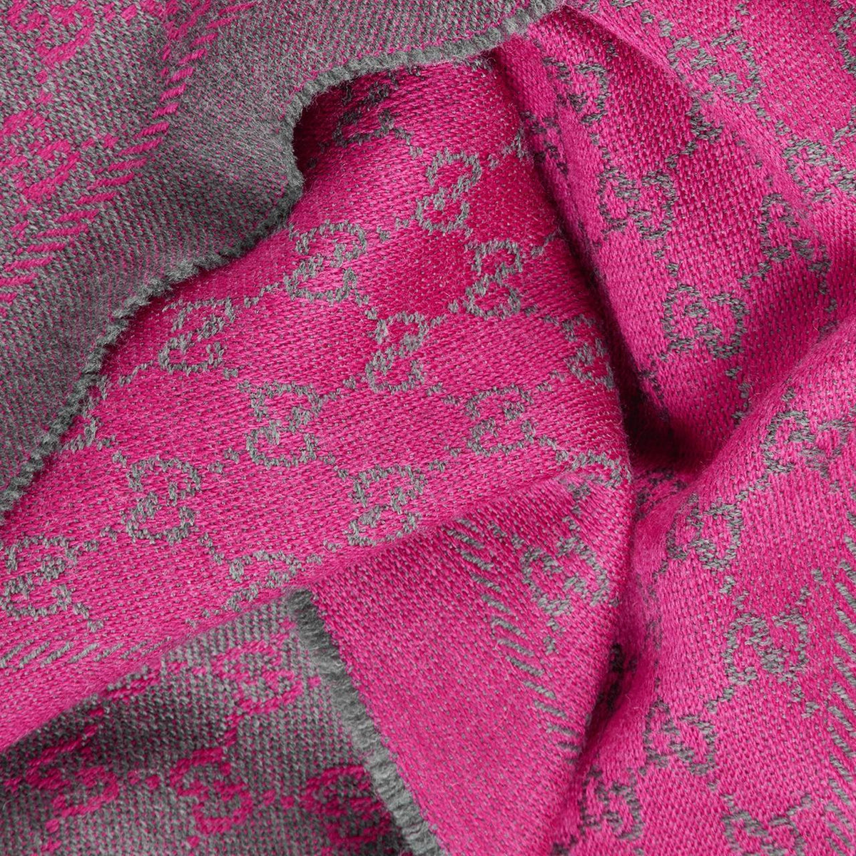 Gucci GG Monogram Frayed Wool Scarf