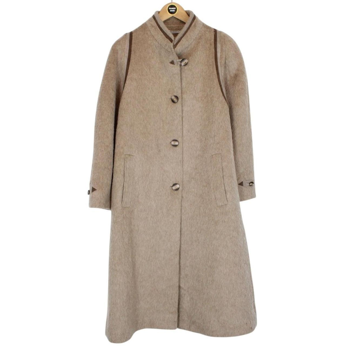 Vintage 80s Burberry Llama Wool Coat Medium