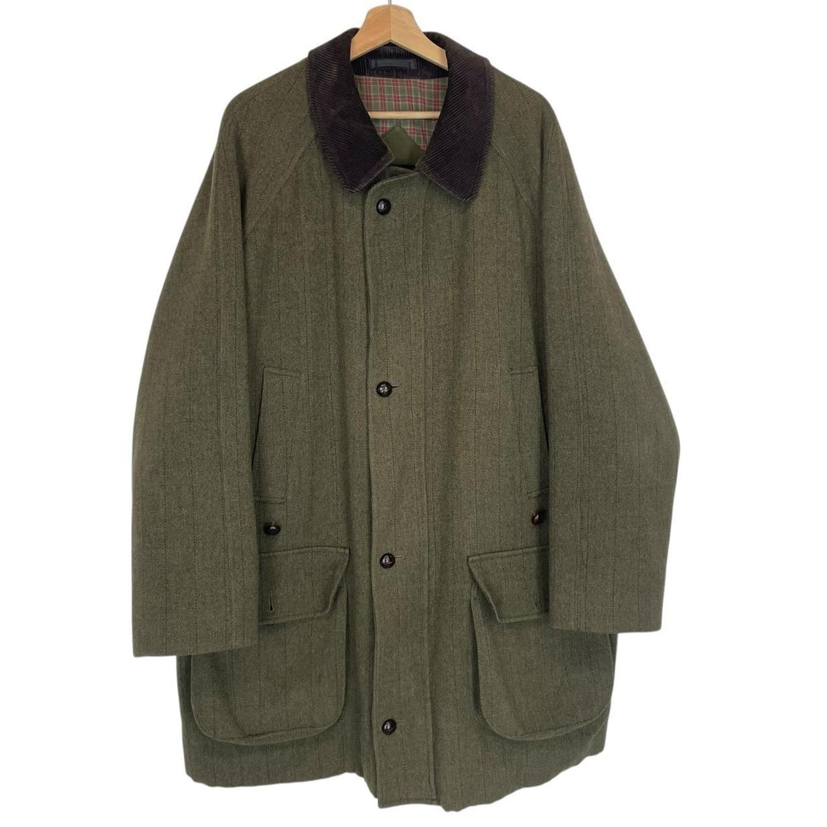 Vintage Barbour Derby Tweed Wool Coat XXL