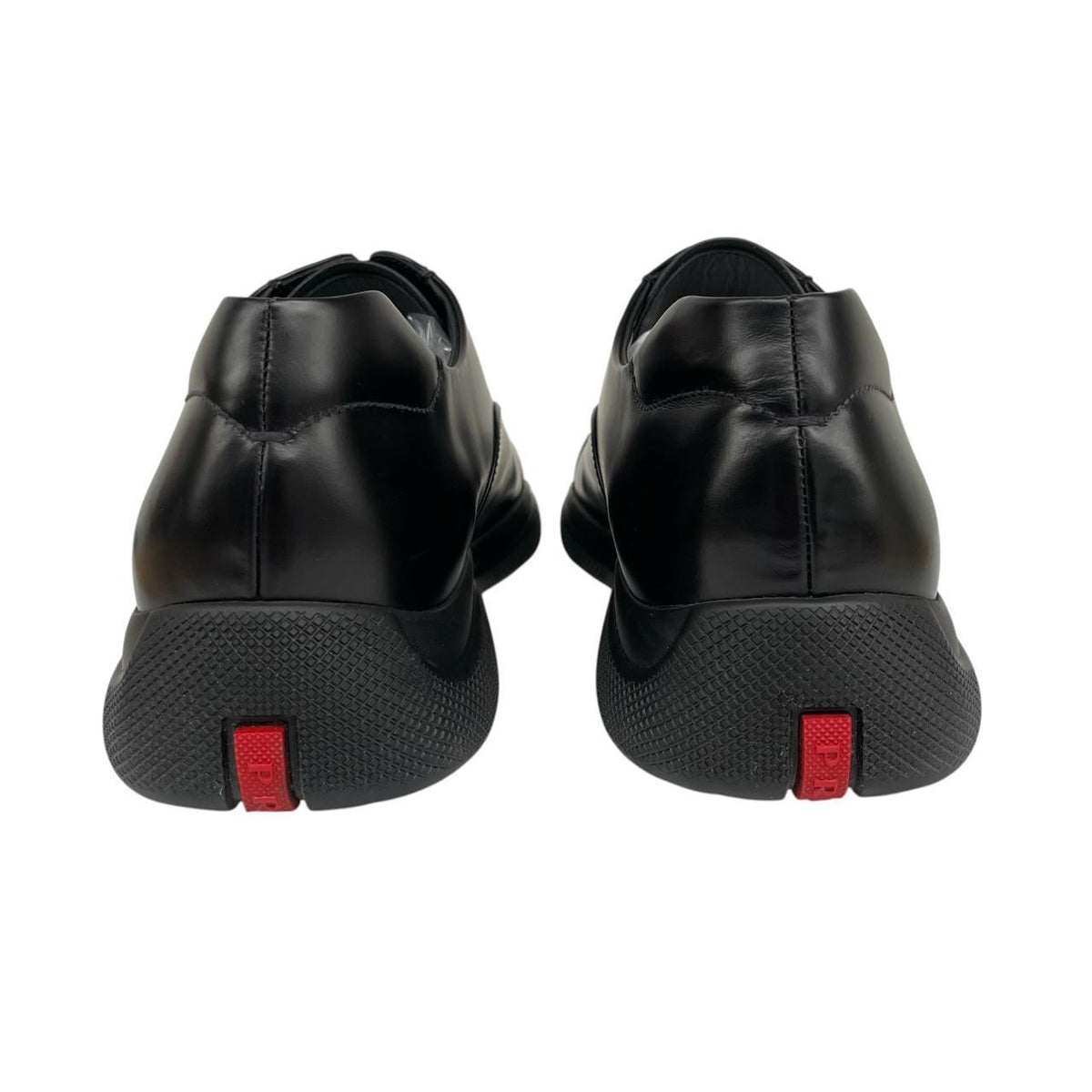 Prada Leather Toblach Leather Laced Derby Loafers Shoes UK 9