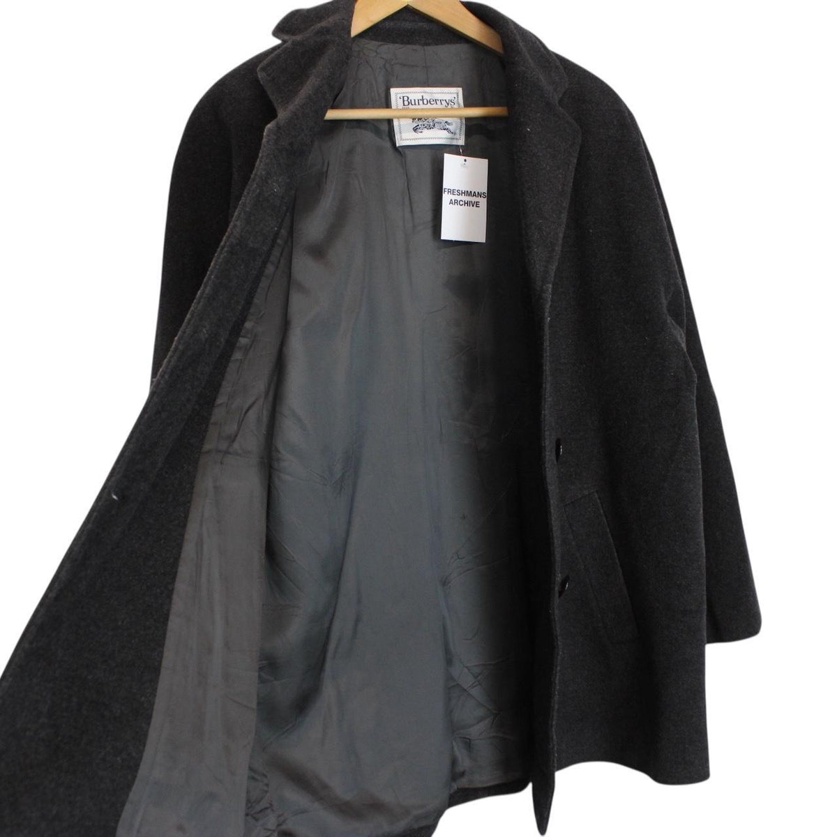 Vintage 90s Burberry Cashmere Wool Coat Medium