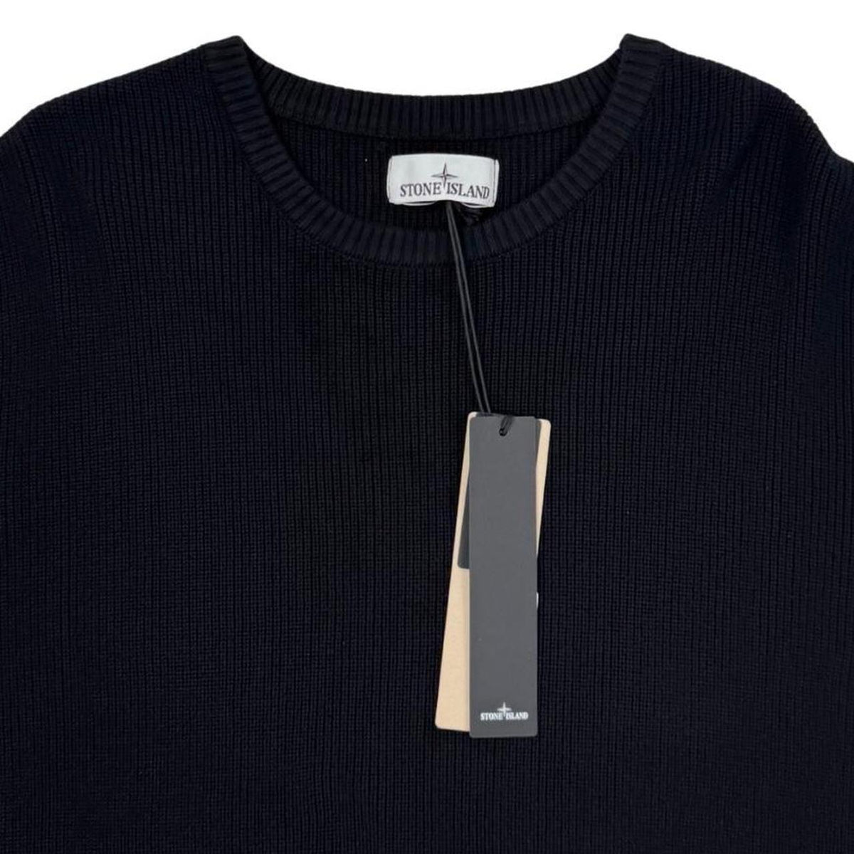 Stone Island Ribbed Organic Cotton Knit Jumper
