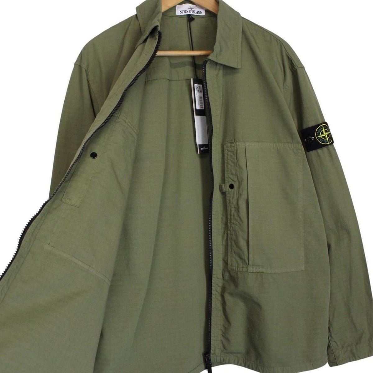 Stone Island Mercerised Cotton Ripstop Overshirt Medium