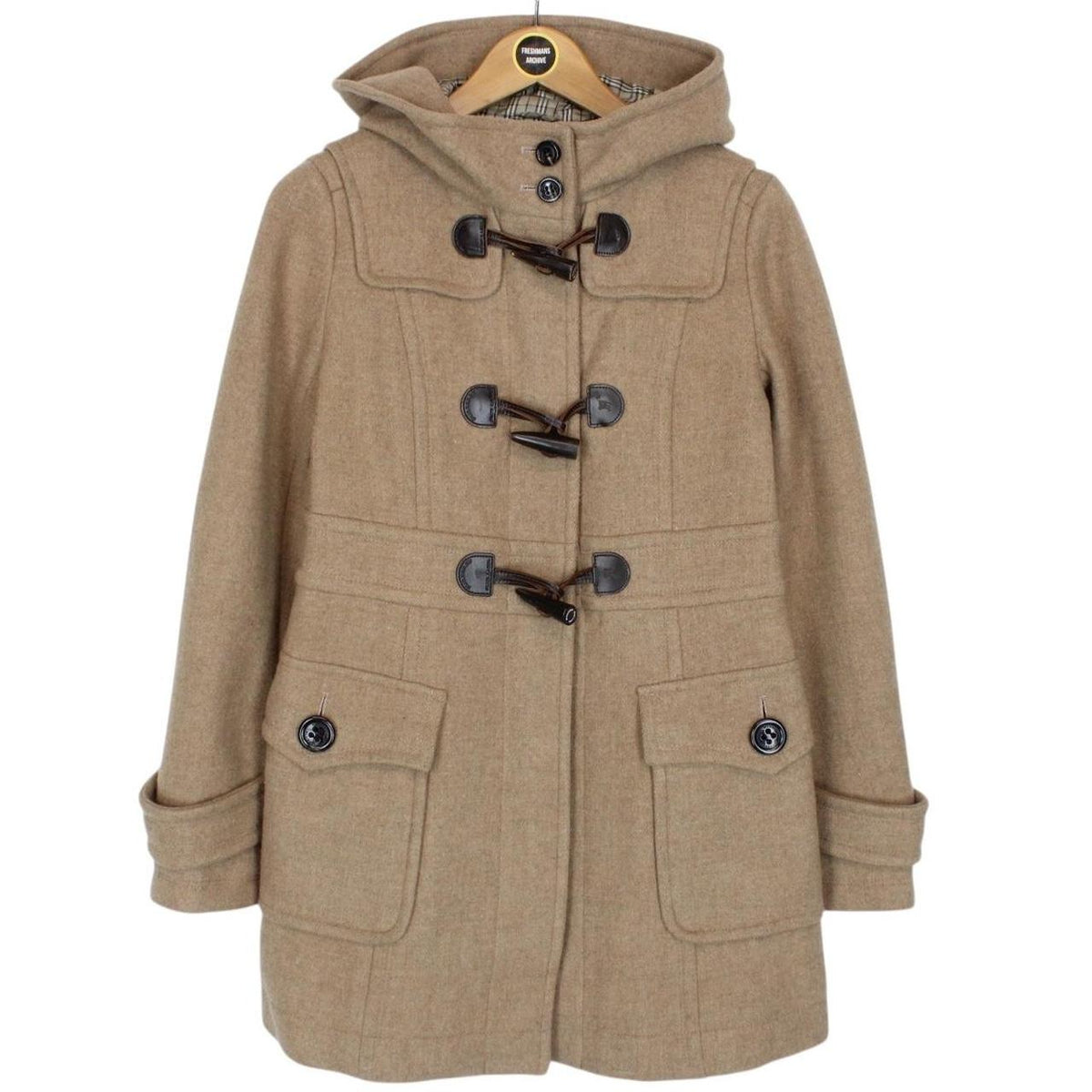 Vintage Burberry Wool Duffle Coat Small