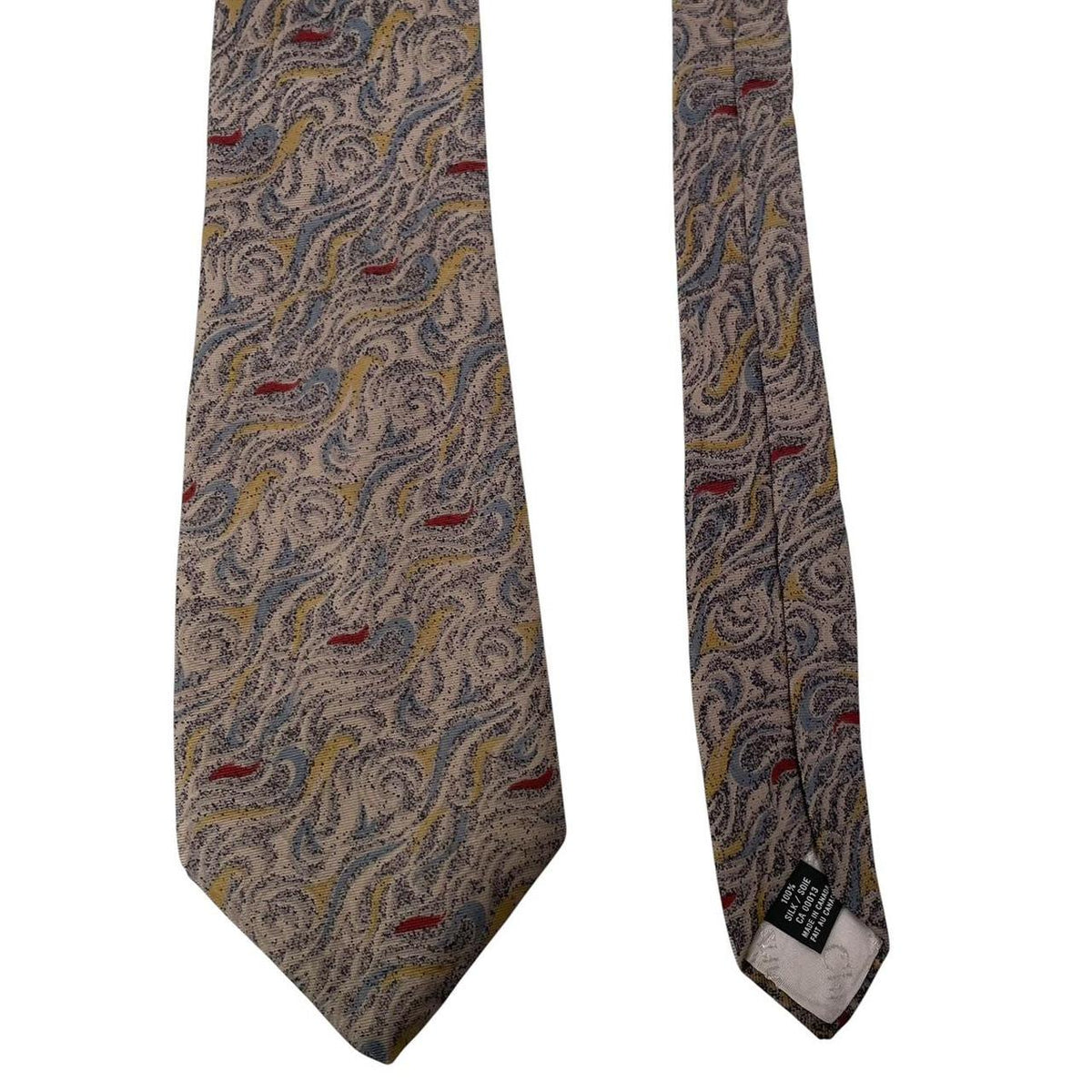Vintage Christian Dior Abstract Print Silk Tie
