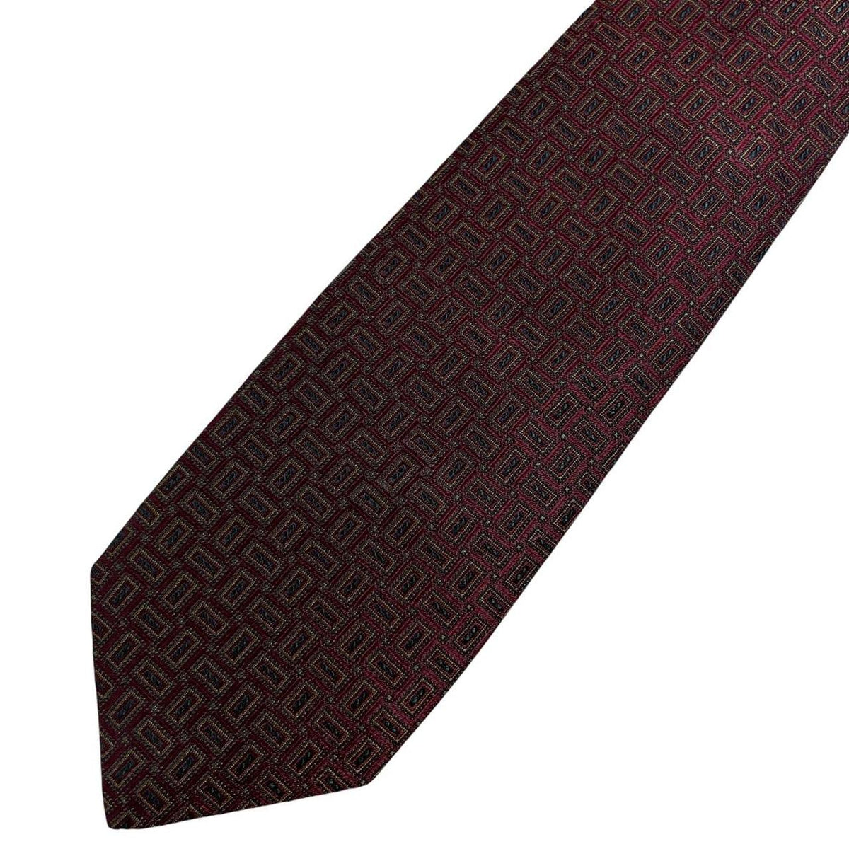 Ermenegildo Zegna Geometric Print Silk Tie