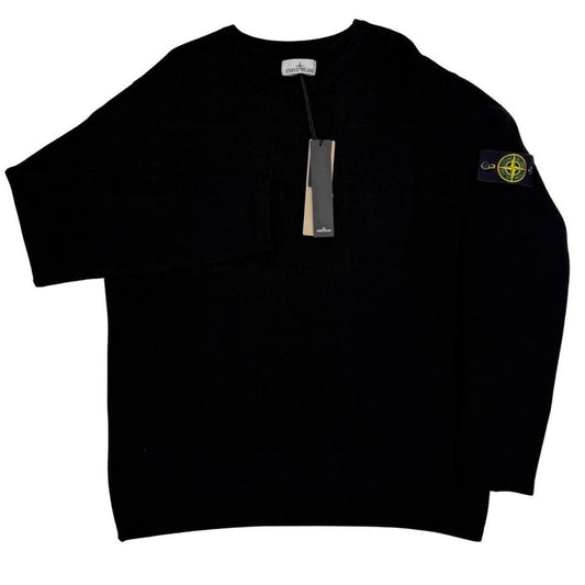 Stone Island Ribbed Organic Cotton Knit Jumper