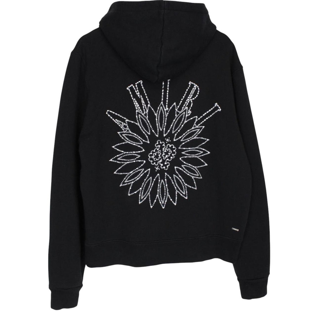 Amiri Crystal Stick Poke Rhinestone Embellished Hoodie Medium