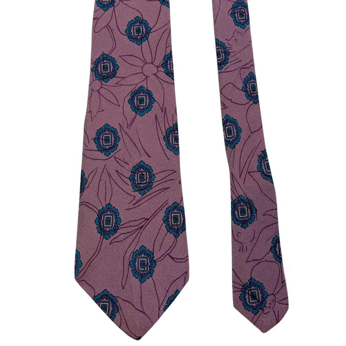Lanvin Floral Pattern Silk Tie