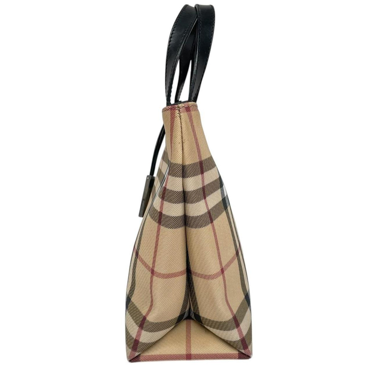 Pre-Loved Burberry Canvas/Leather Mini Tote Bag
