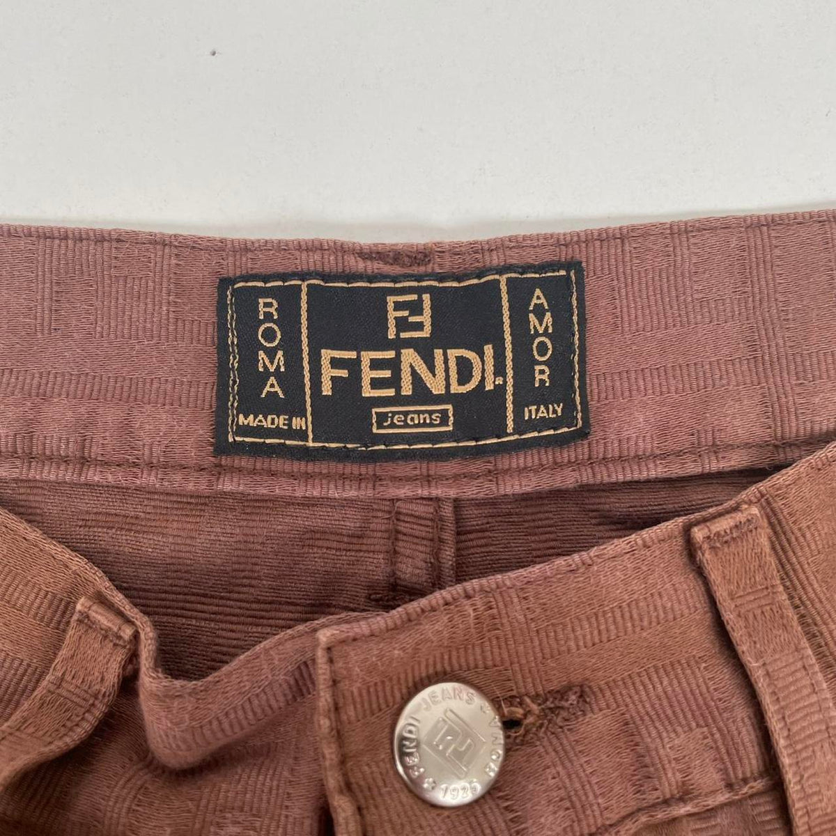 Vintage 90s Fendi Zucca Monogram Trousers Medium
