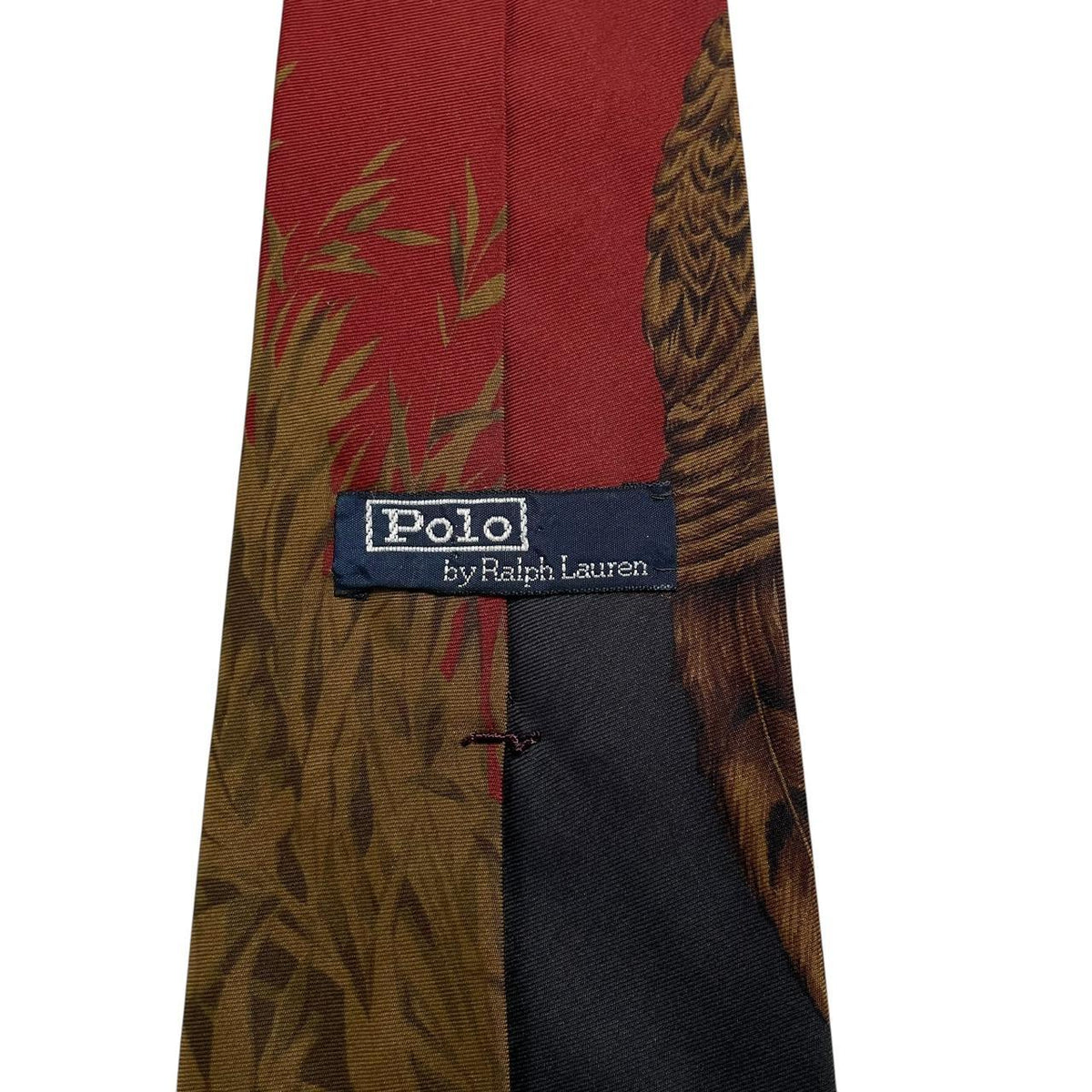Vintage Polo Ralph Lauren Pheasant Print Silk Tie