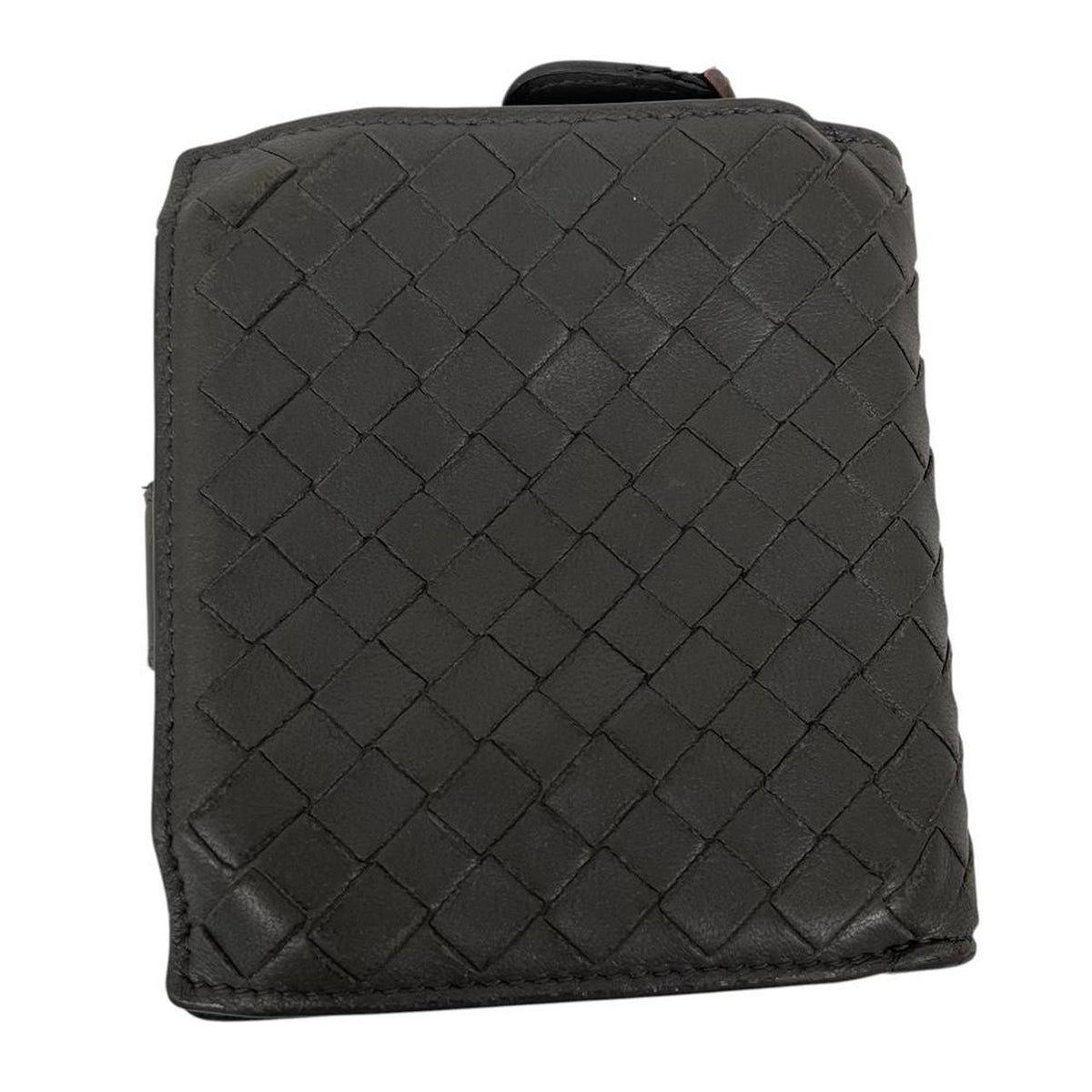 Pre-Loved Bottega Intrecciato Woven Leather Bifold Wallet