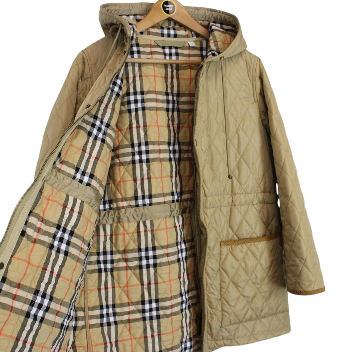 Burberry London Devon Quilted Parka Coat Large