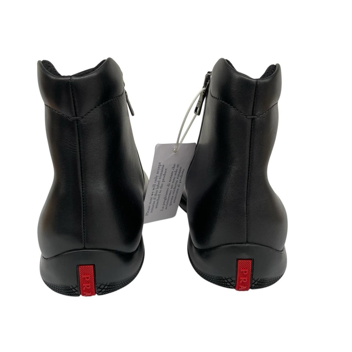 Prada Calfskin Leather Toblach Ankle Boots UK 9