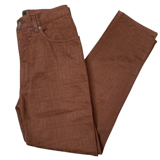 Vintage 90s Fendi Zucca Monogram Trousers Medium