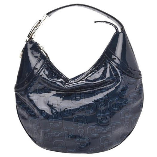 Gucci Patent Leather Horsebit Embossed Hobo Bag