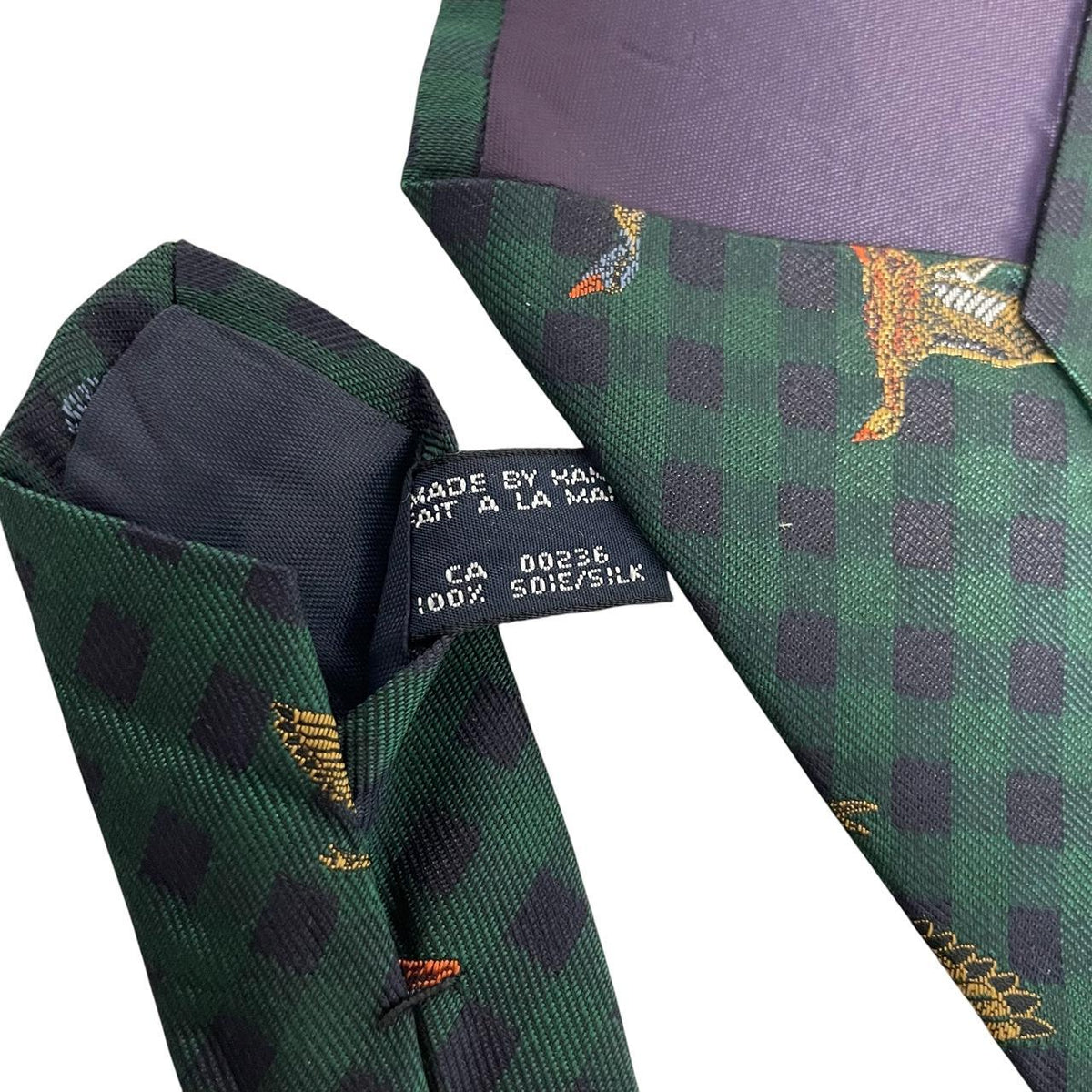 Vintage Polo Ralph Lauren Ducks Embroidered Silk Tie