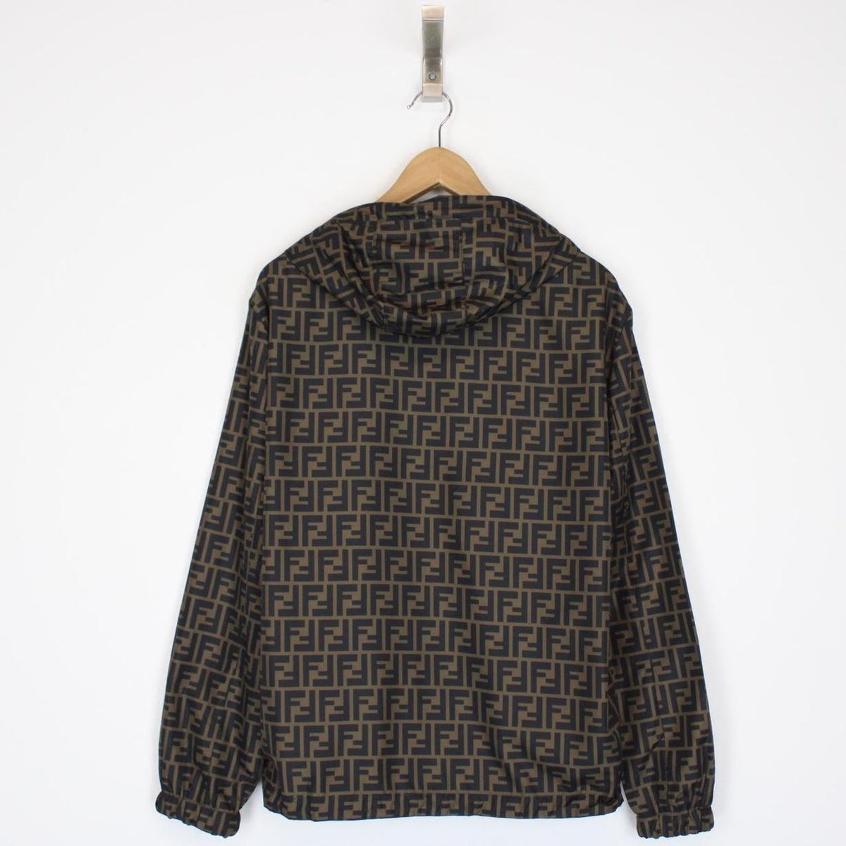 Fendi Zucca Monogram Reversible Windbreaker Jacket Medium