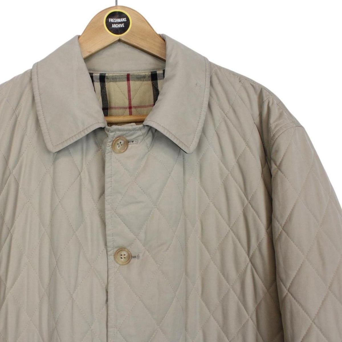 Vintage 90s Burberry Quilted Coat XL