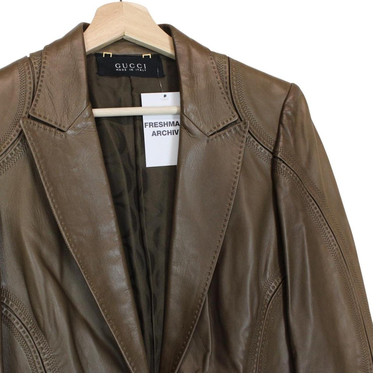 Gucci Leather Blazer Jacket Medium