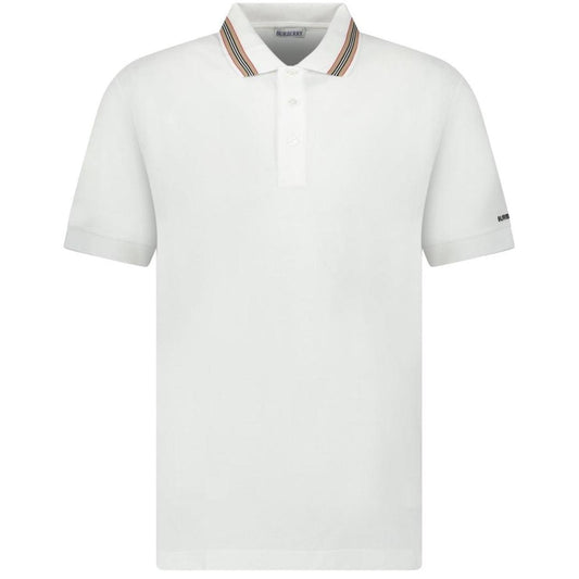 Burberry ‘Hartford’ Striped Check Collar Polo Shirt