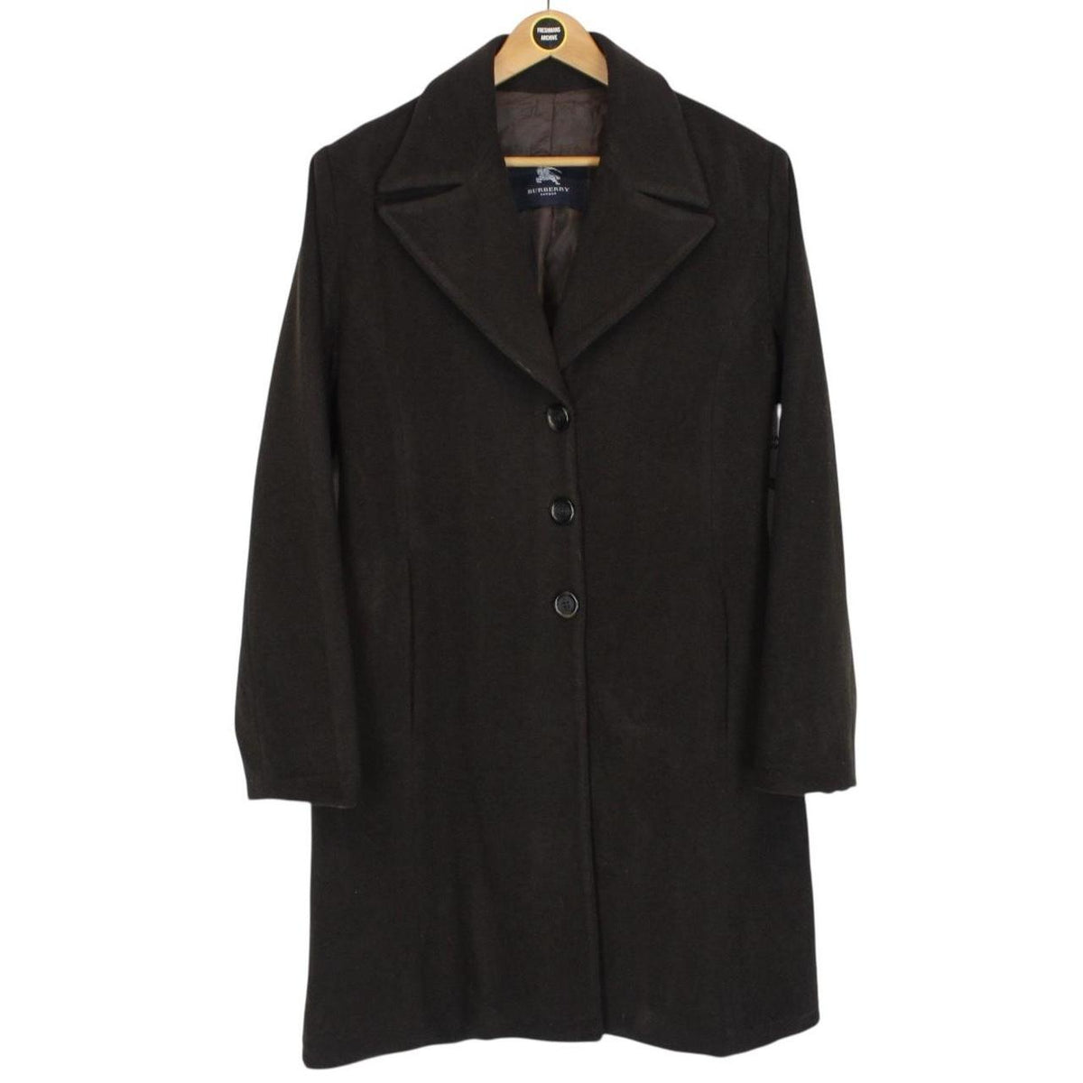 Vintage Burberry London Wool Blend Coat Large