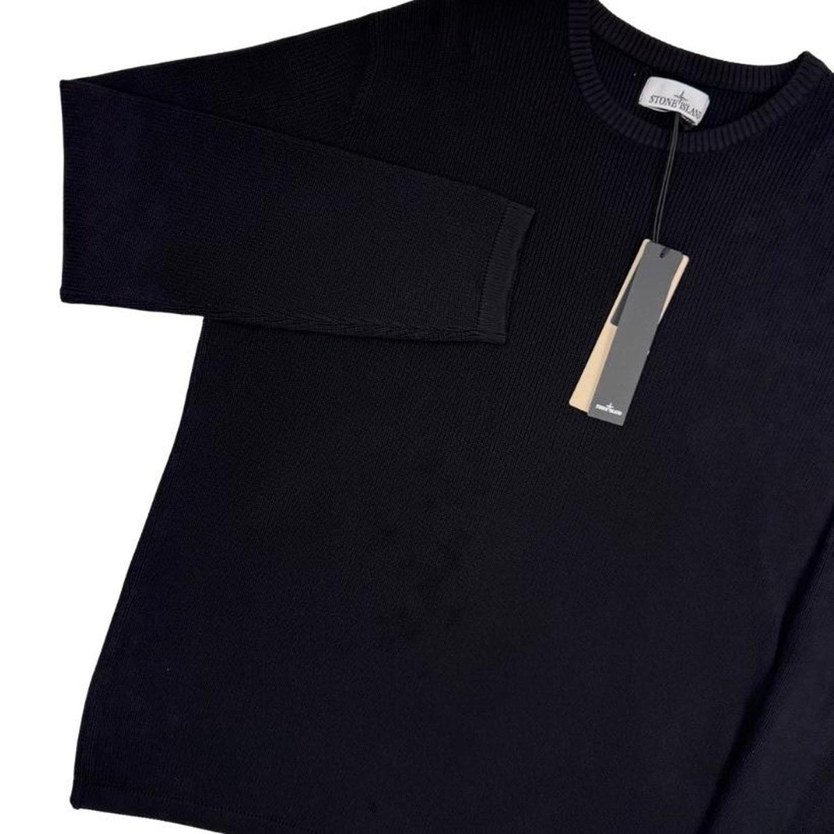Stone Island Ribbed Organic Cotton Knit Jumper