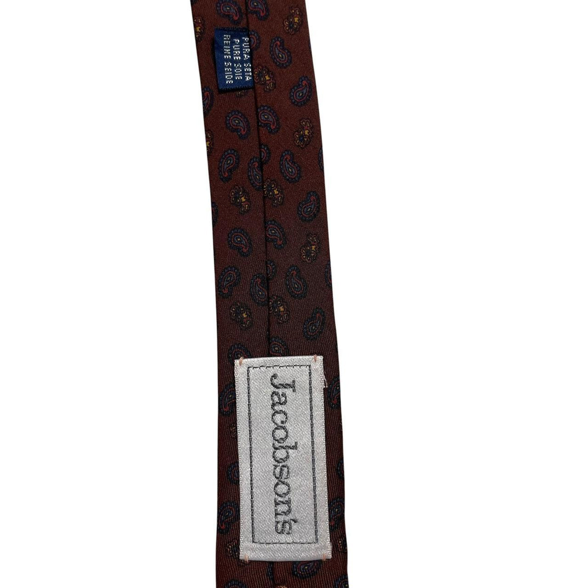 Vintage 90s Burberry Paisley Print Silk Tie