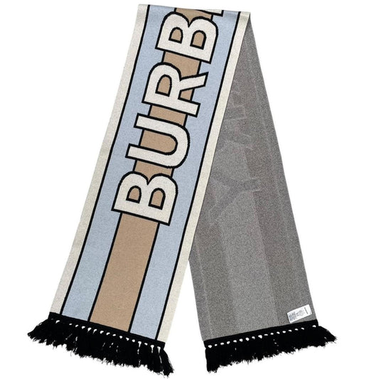 Burberry Football Logo Intarsia Cashmere Wool Scarf