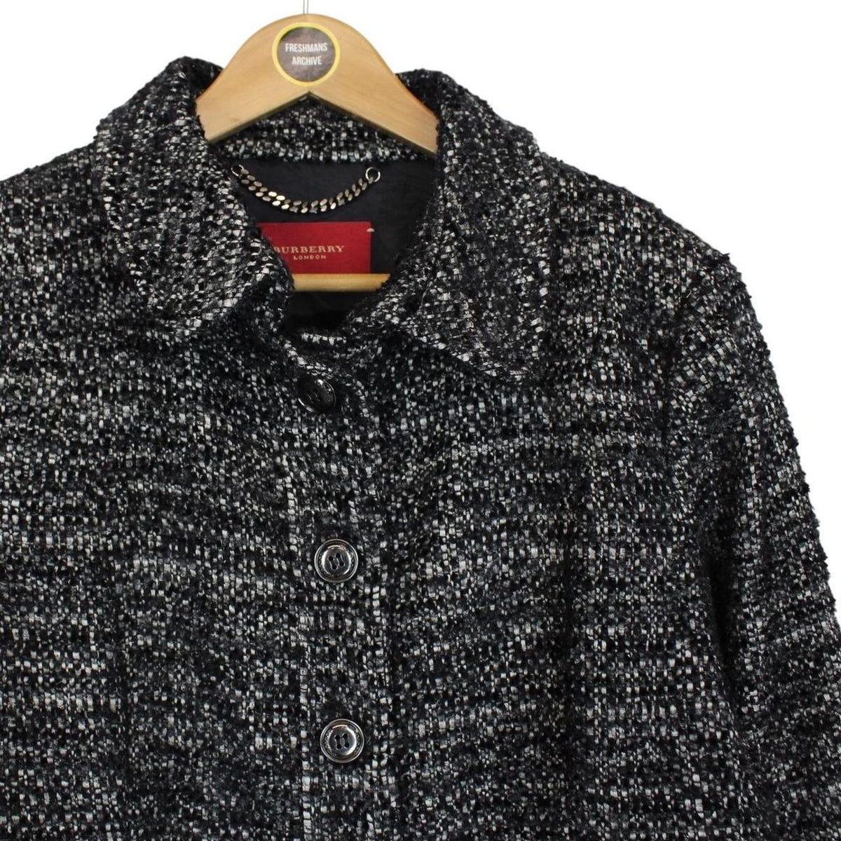 Vintage Burberry London Alpaca Wool Coat Large