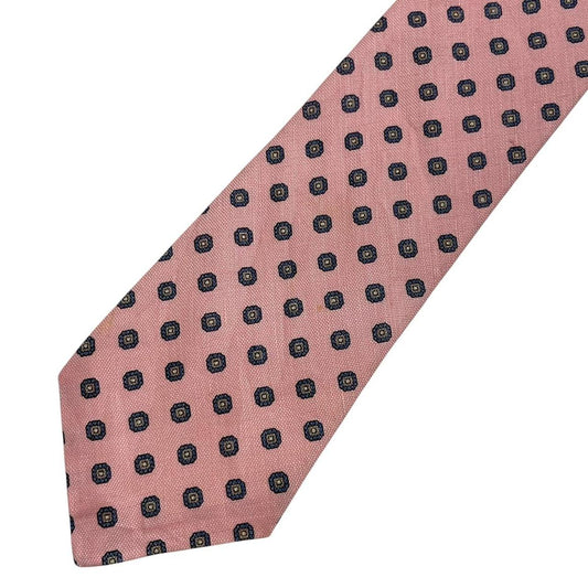Vintage Lanvin Geometric Print Silk Tie