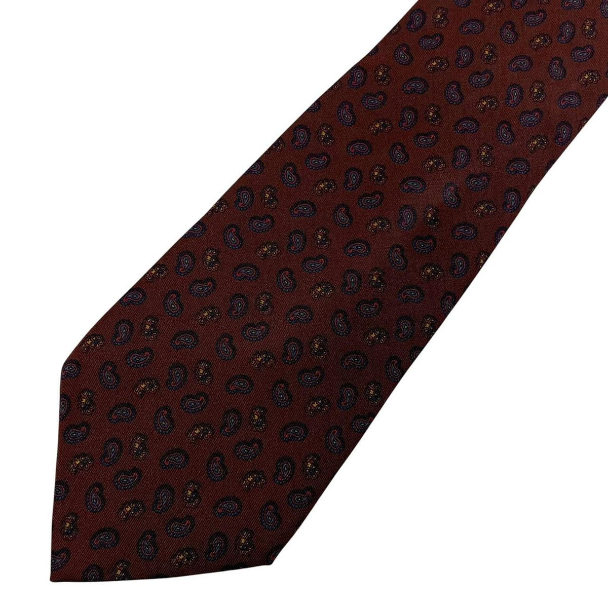 Vintage 90s Burberry Paisley Print Silk Tie