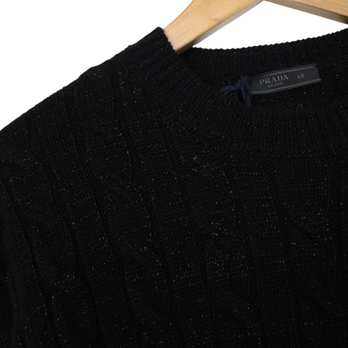Prada Cashmere Wool Blend Cable Knit Jumper Medium