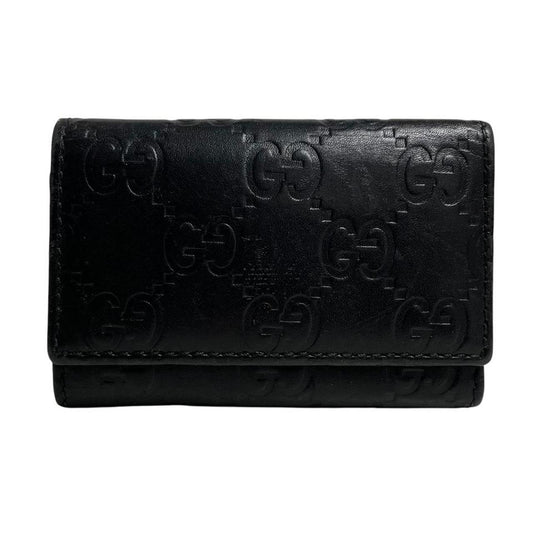 Pre-Loved Gucci Monogram Leather Key Case
