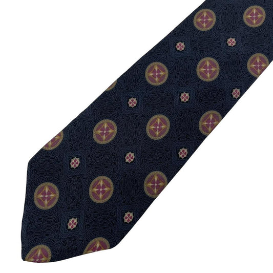 Vintage Yves Saint Laurent Abstract Print Silk Tie