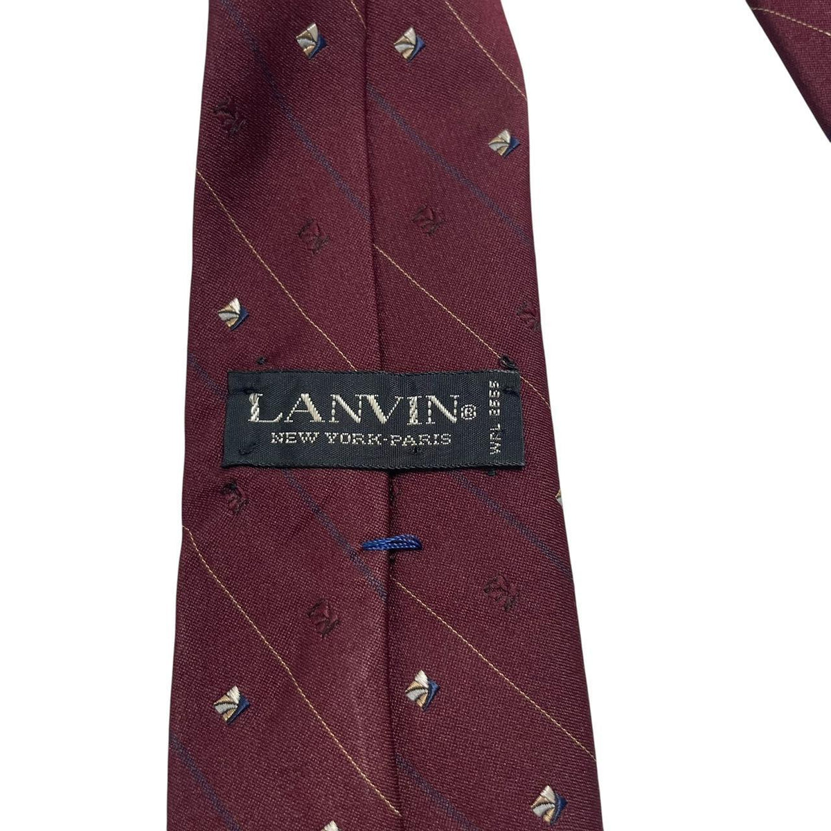 Lanvin Logo Print Silk Tie