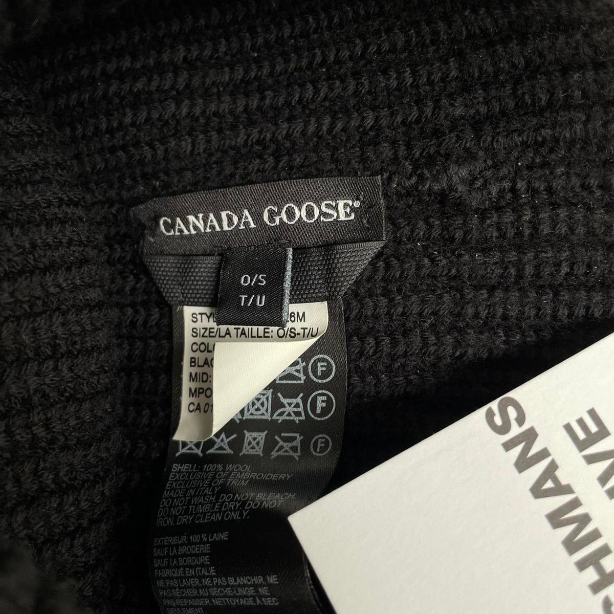Canada Goose Wool Logo Beanie Hat