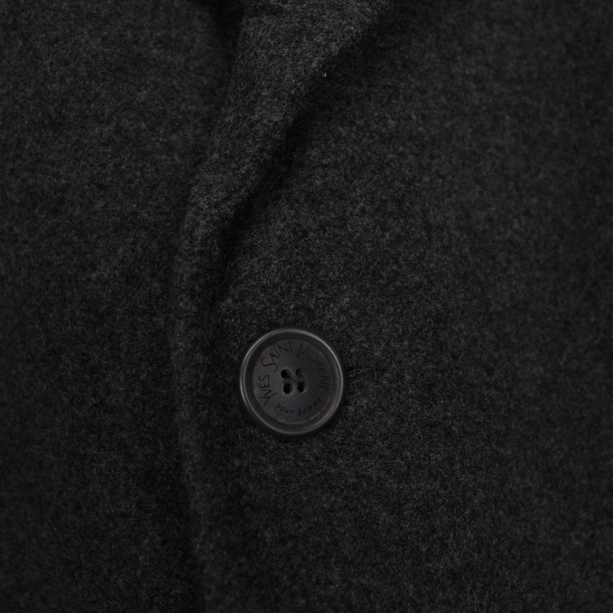 Vintage Yves Saint Laurent Wool Overcoat Large