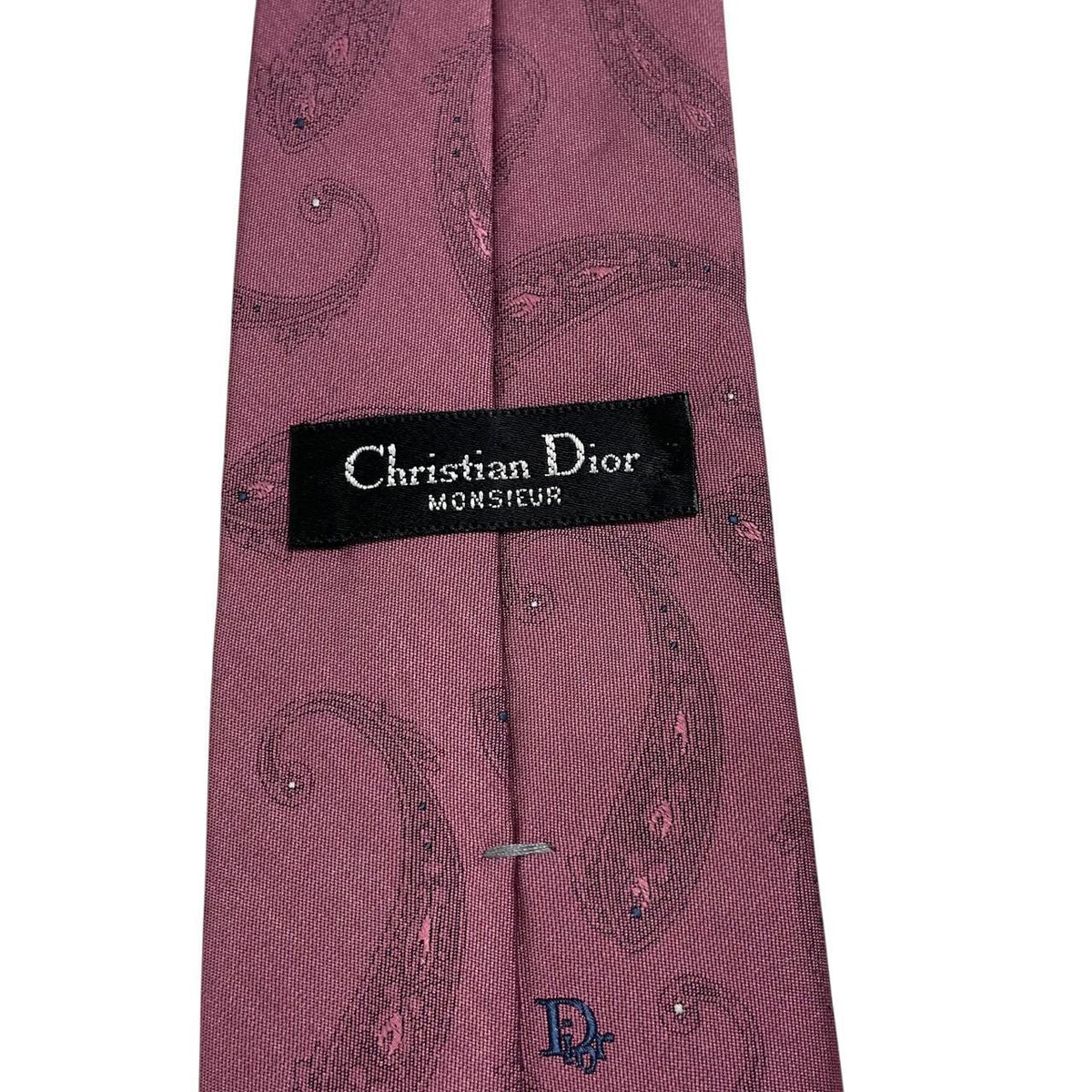 Vintage Christian Dior Paisley Print Polyester Tie