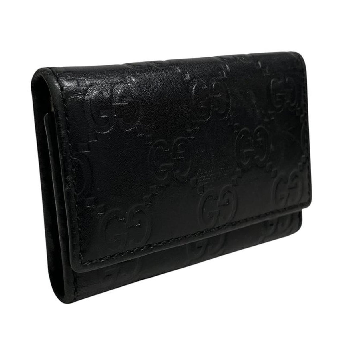 Pre-Loved Gucci Monogram Leather Key Case