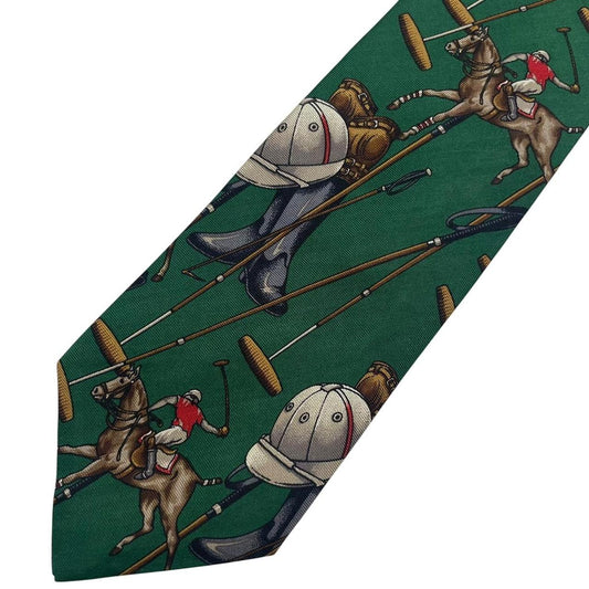 Polo Ralph Lauren Equestrian Print Silk Tie