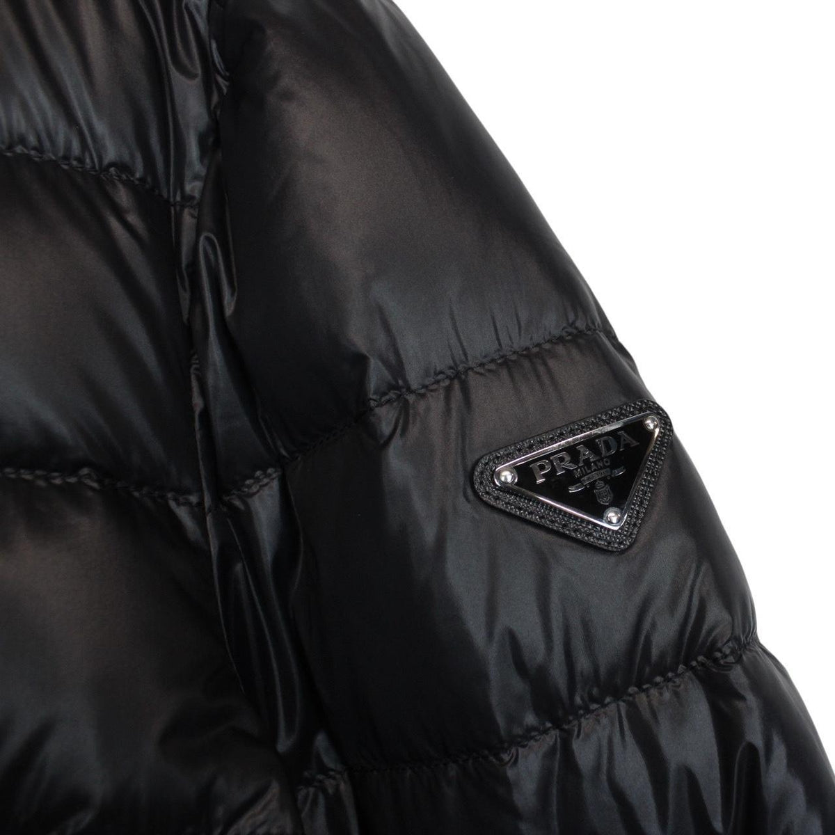 Prada Plaque Down Puffer Jacket Small