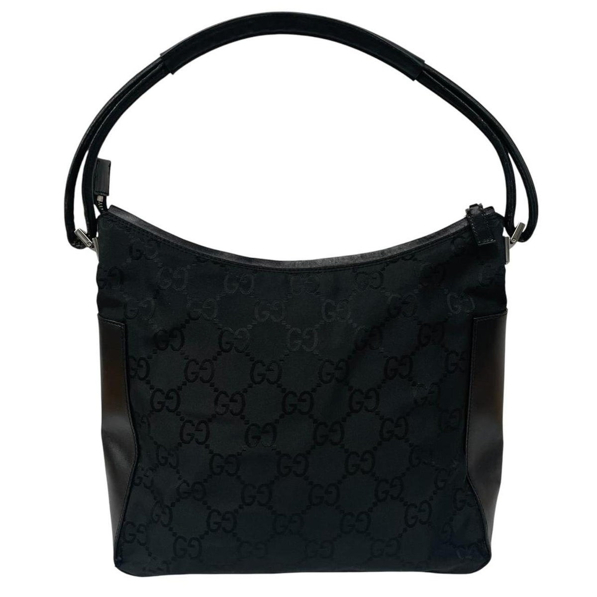 Pre-Loved Gucci Monogram Canvas/Leather Hobo Shoulder Bag