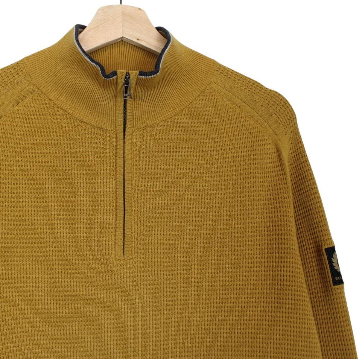 Belstaff Cole Glaze 1/4 Zip Jumper Medium