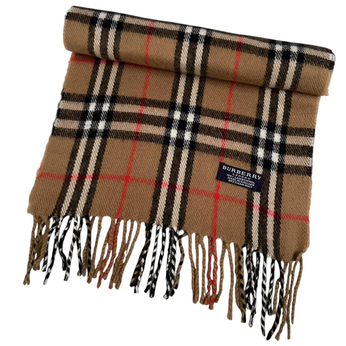 Vintage 90s Burberry Lambswool Scarf