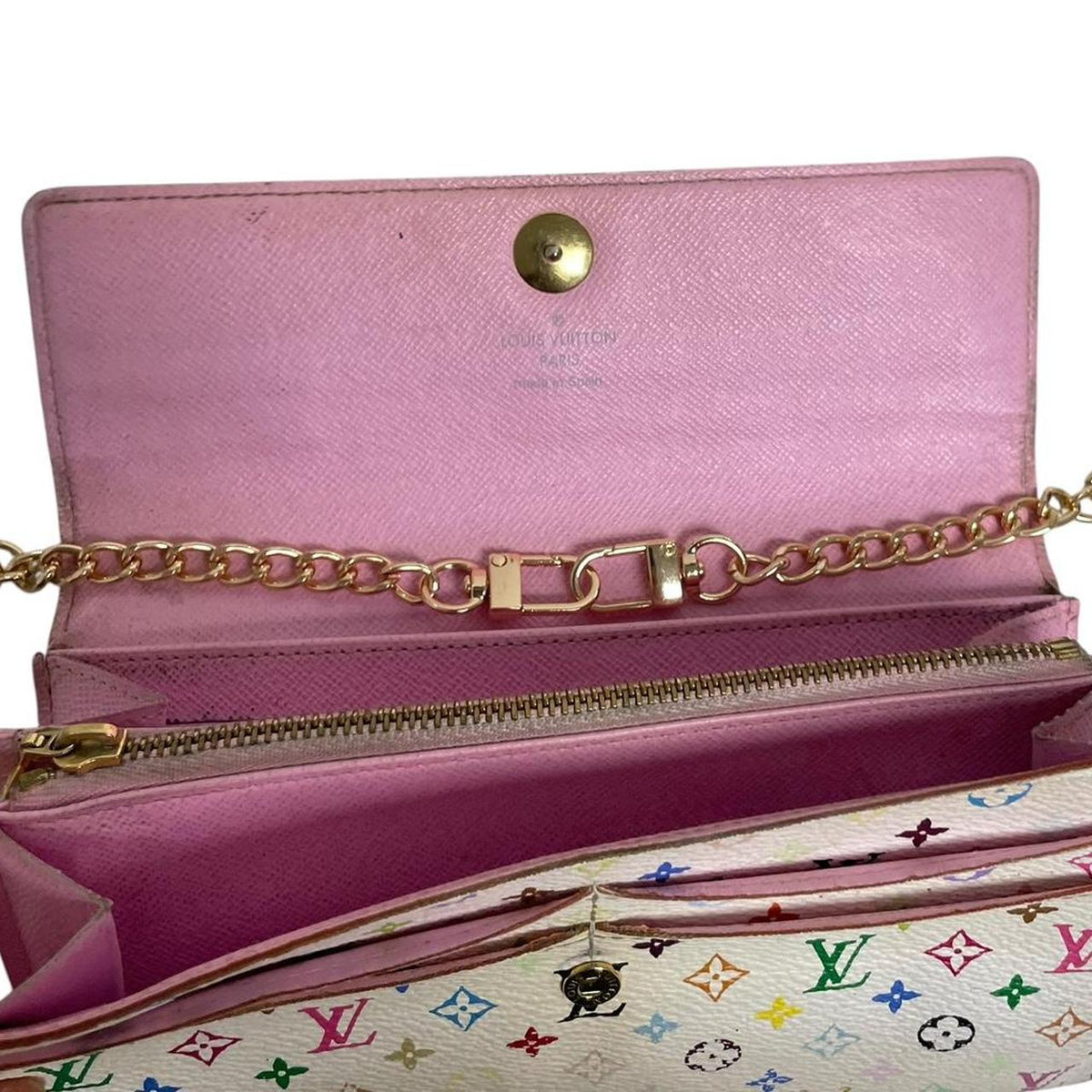 Pre-Loved Louis Vuitton x Takashi Murakami Sarah Crossbody Wallet