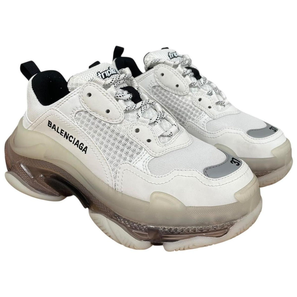 Balenciaga Triple S Clear Sole Mesh Trainers UK 4