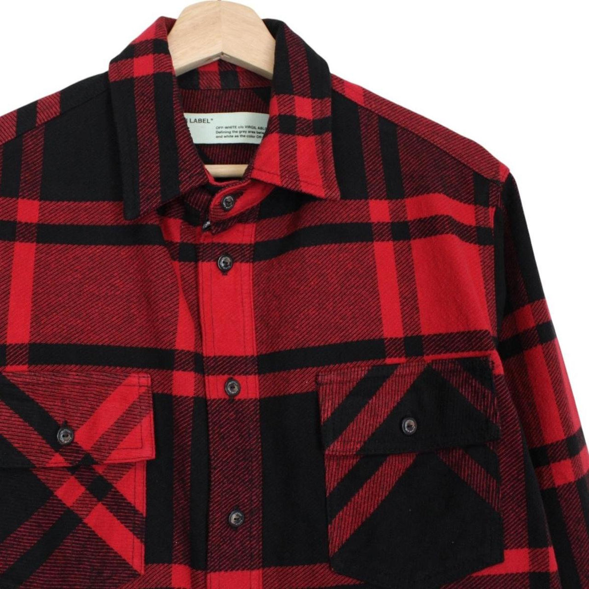 Off White Stencil Flannel Shirt Small